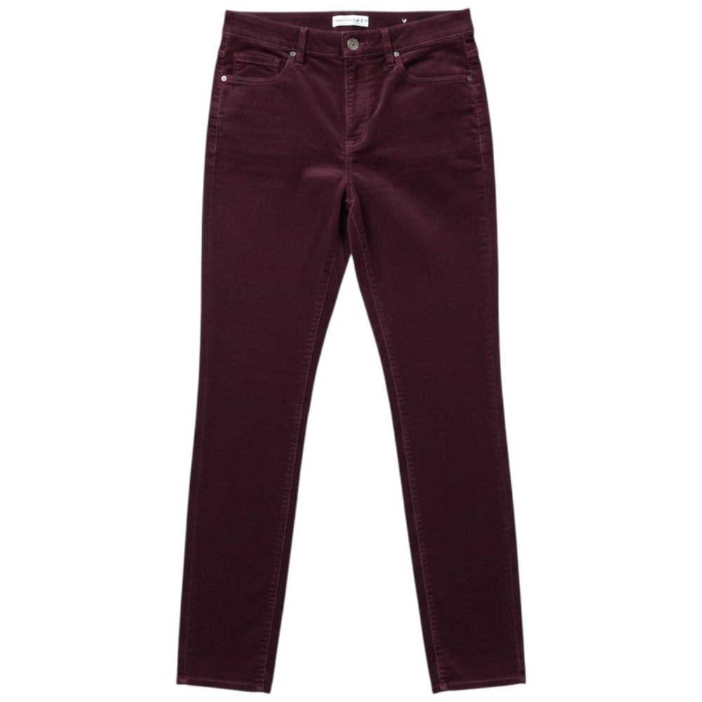 Ann Taylor LOFT Jeans Womens 27 4 Purple Corduroy Skinny Stretch Cord Pants